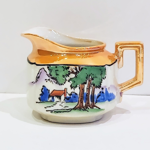 Small tea set 1960's Royal Nippon porcelain vintage Japanese orange luster - Picture 5 of 16